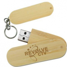 Ökologisch Bambus Twister USB-Stick - Topgiving